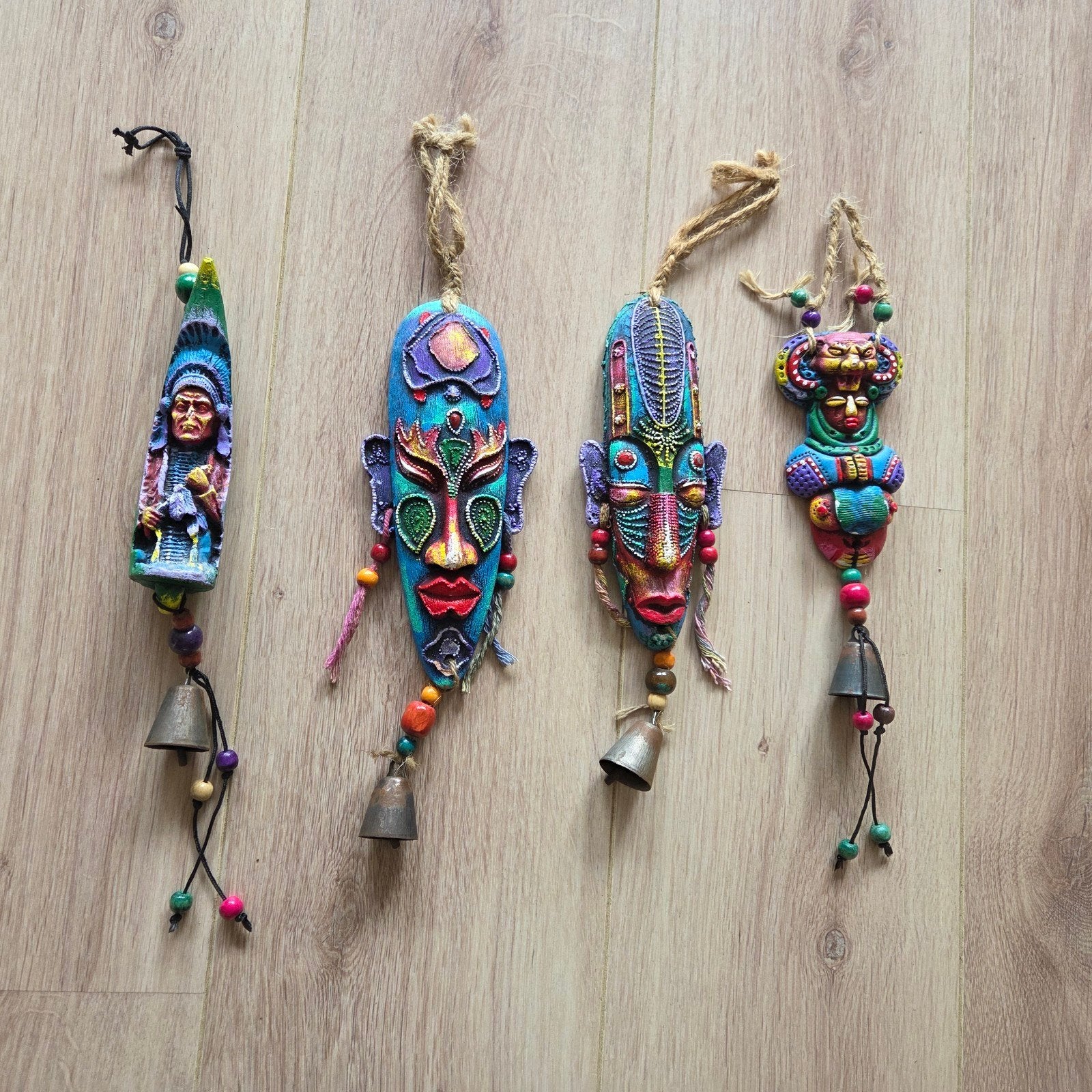Sierlijke, kleurrijke maskers uit Nepal, Ophalen of Verzenden