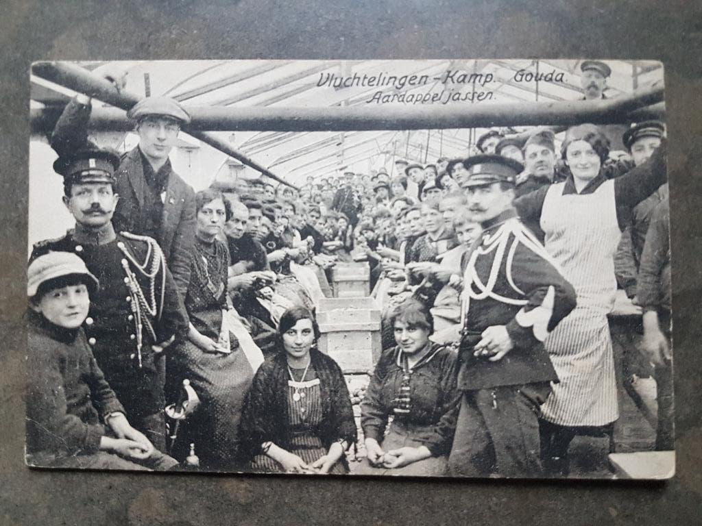 Ansichtkaart Gouda Vluchtelingen Kamp Aardappel jassen, Ophalen of Verzenden, Voor 1920, Ongelopen, Zuid-Holland