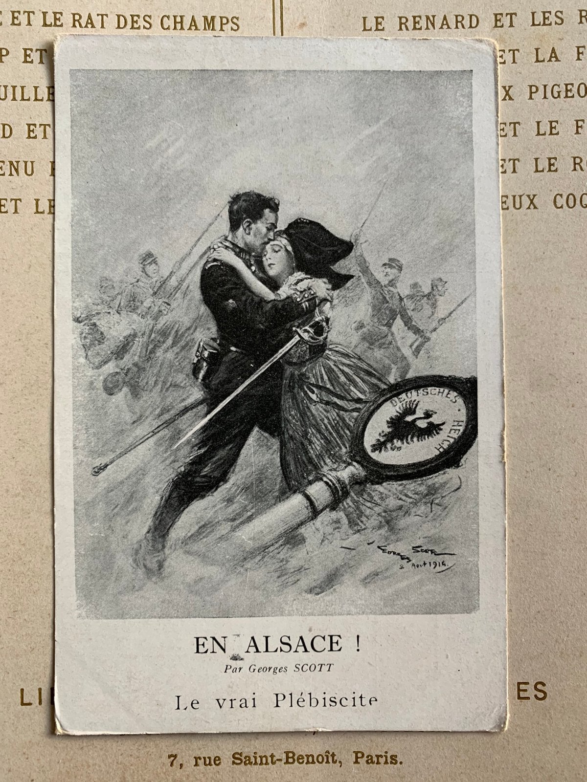 En Alsace! - Le vrai Plébiscite - Georges Scott (GO), Ophalen of Verzenden, Voor 1920, Ongelopen, Politiek en Historie