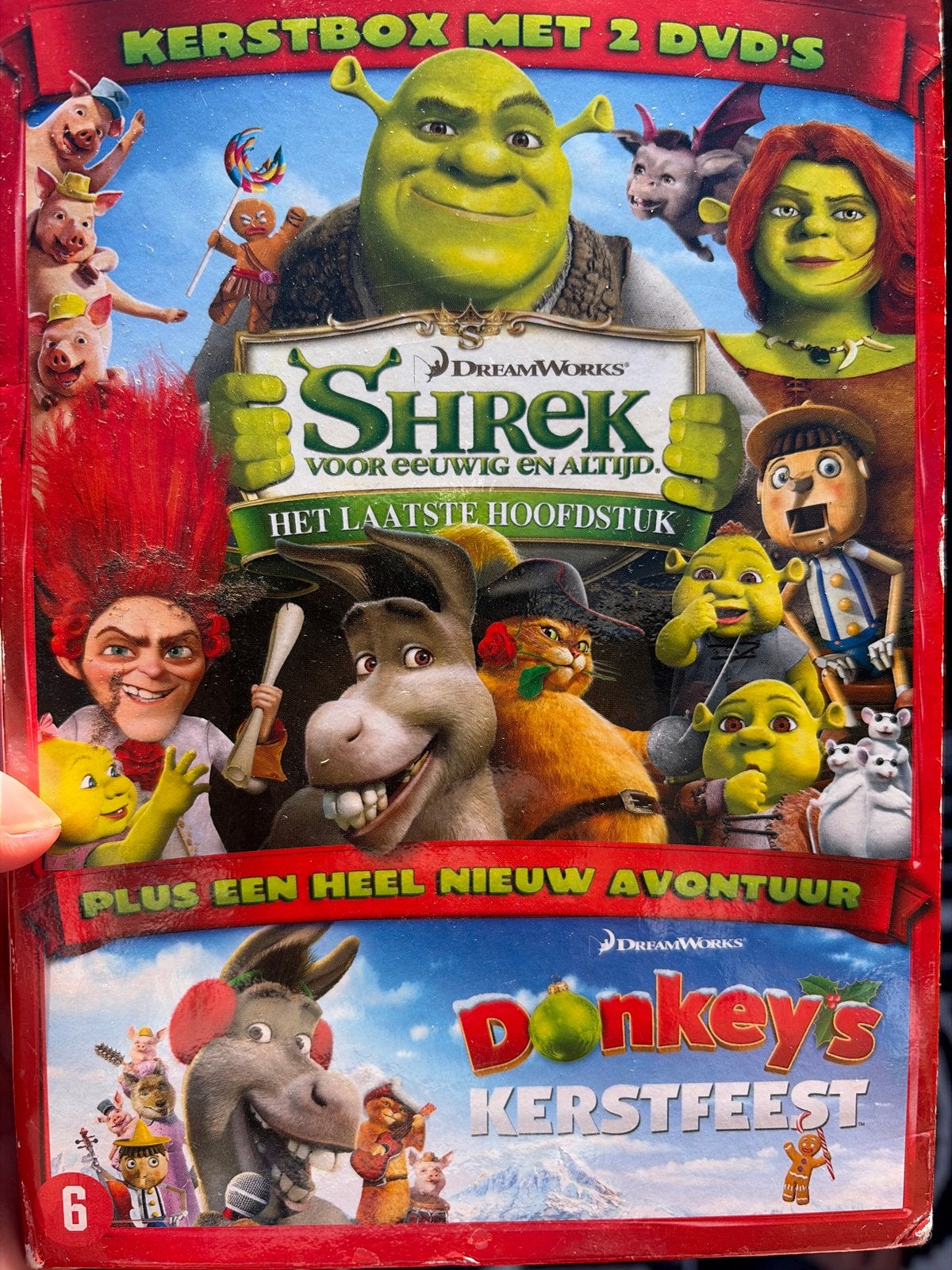 Shrek Kerstbox met 2 DVD's: Shrek Voor Eeuwig en Altijd + Do, Animatie, Nederlands, Gebruikt, Bonusmateriaal