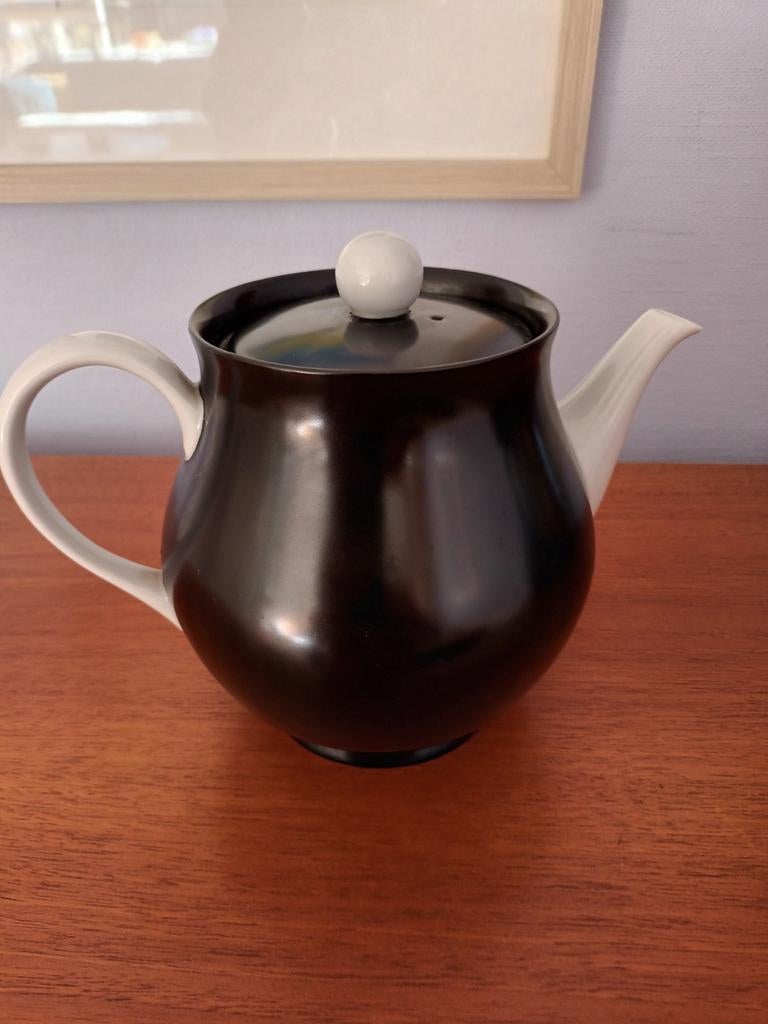 Mosa Select Maastricht- theepot zwart/wit, Antiek en Kunst, Ophalen of Verzenden