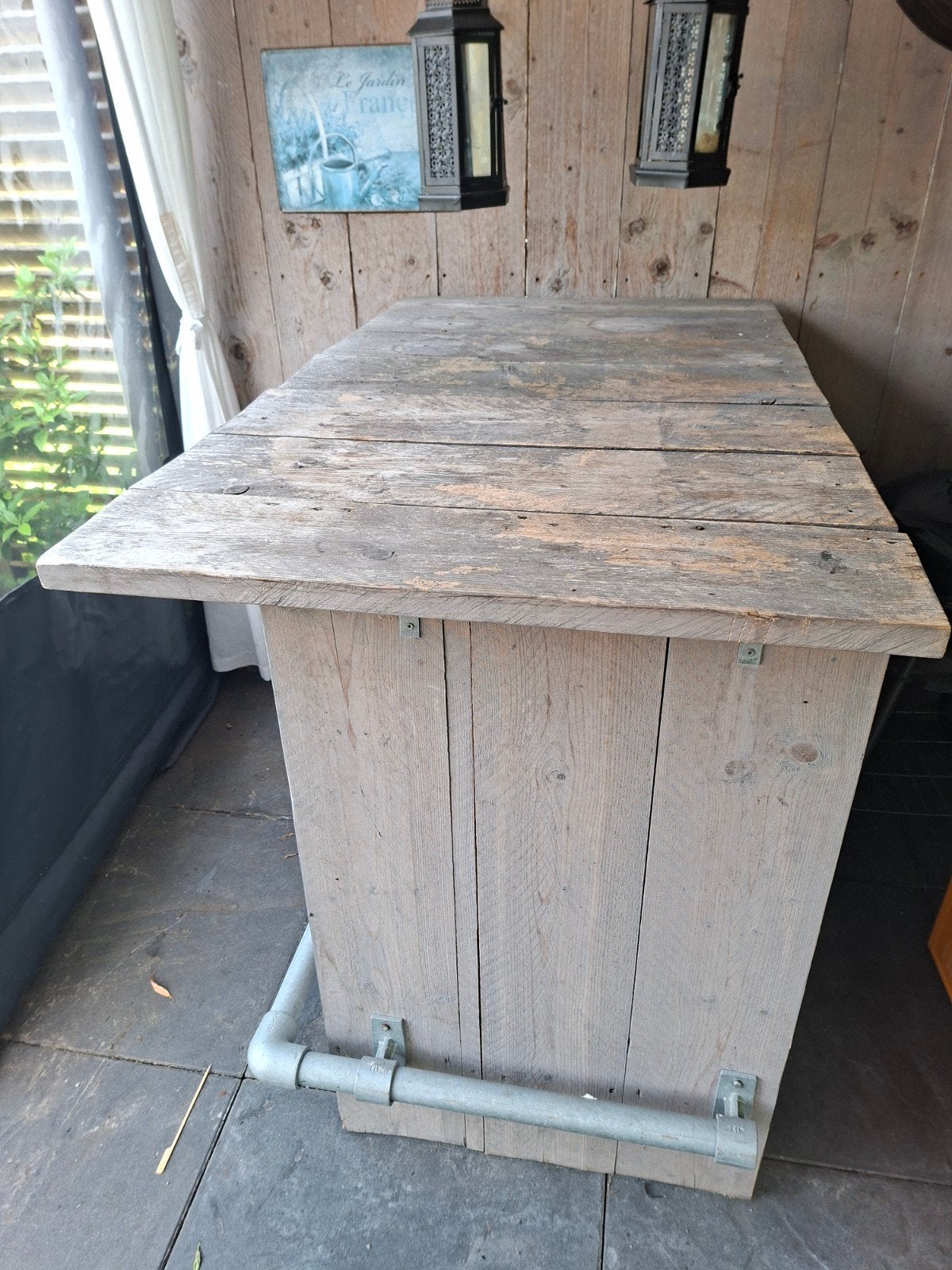 houten bar, Ophalen, Minder dan 1 meter, Parasolvoet