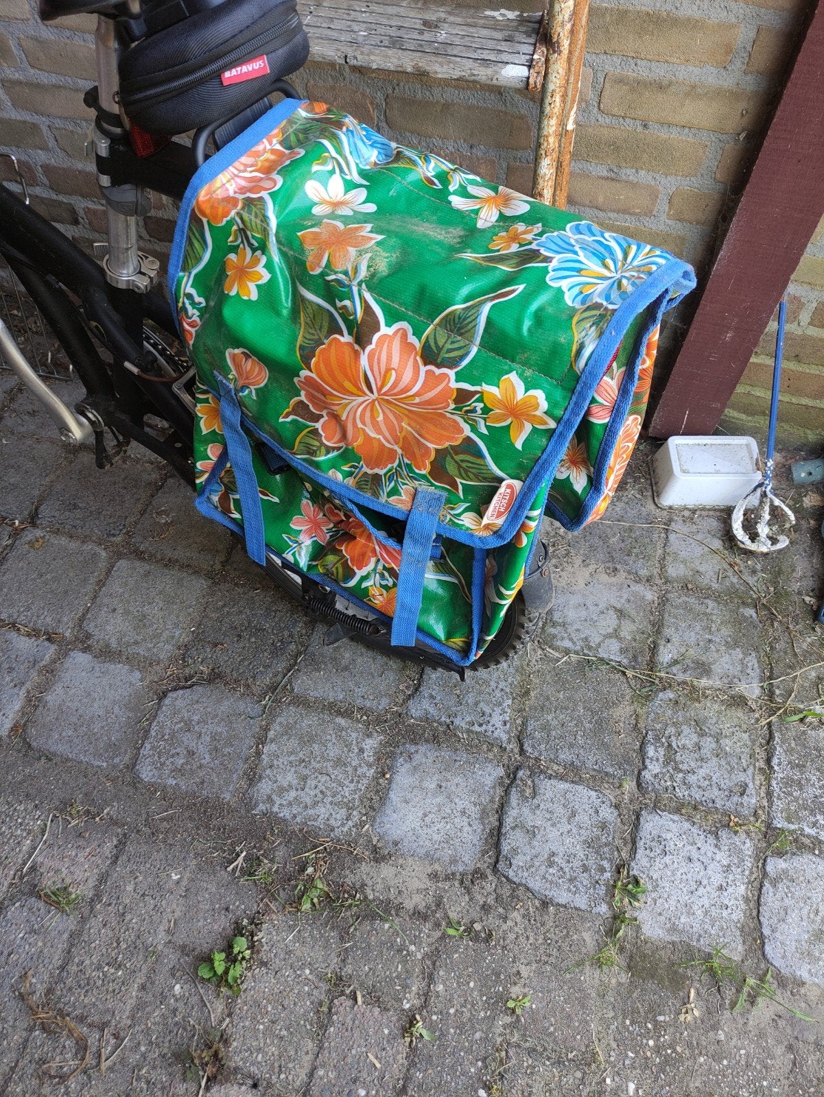 Kitsch kitchen fietstas, Fietsen en Brommers, Fietsaccessoires | Fietstassen, Ophalen of Verzenden, Zo goed als nieuw, Kitsch kitchen