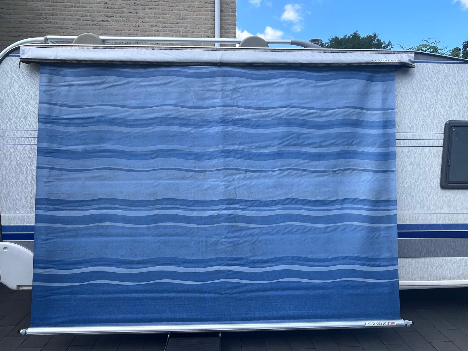 Fiamma Caravanstore 310 Blue Ocean Zakluifel met zijwand, Ophalen, Gebruikt