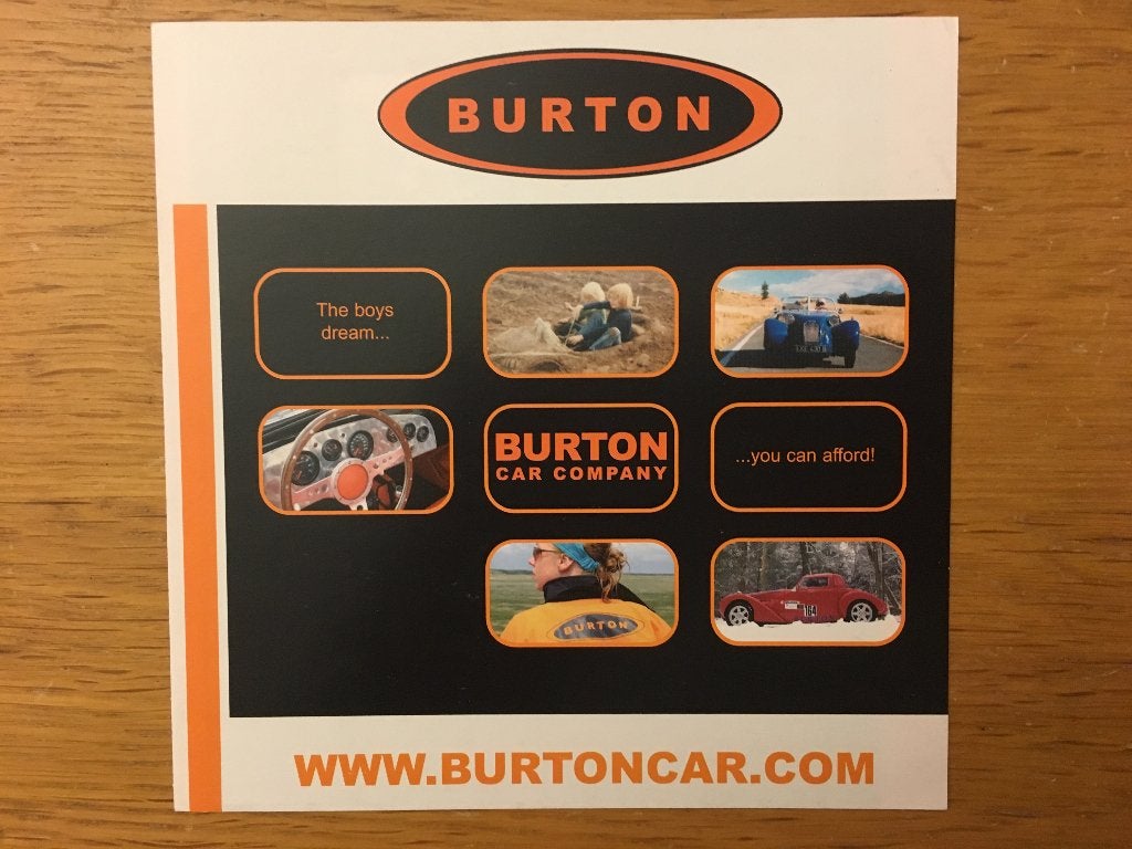 3x Burton Car Company brochures folders op Citroën 2CV basis, Ophalen of Verzenden, Zo goed als nieuw, Citroën