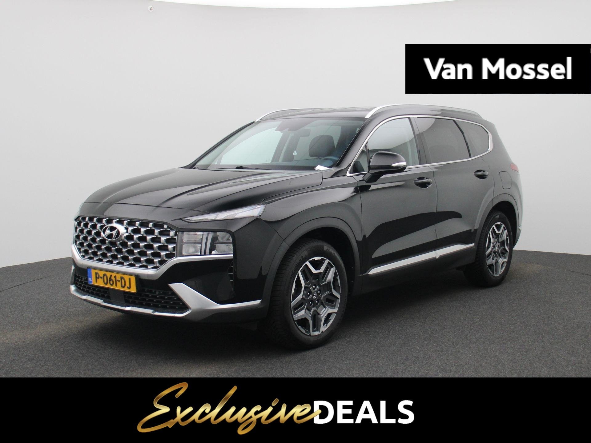 Hyundai Santa Fe 1.6 T-GDI PHEV Comfort Smart | AWD | Trekha, Auto's, Gebruikt, 4 cilinders, Zwart, Bedrijf