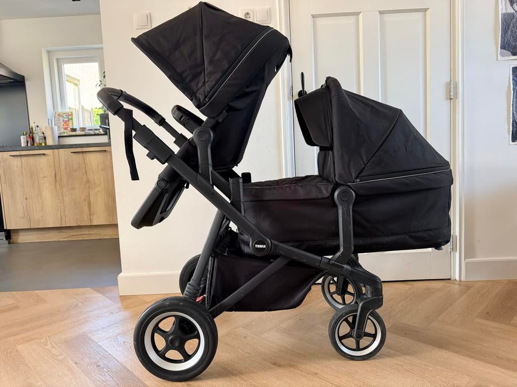 Thule Sleek Midnight Black Complete Set, Kinderen en Baby's, Kinderwagens en Combinaties, Zo goed als nieuw, Combiwagen, Overige merken