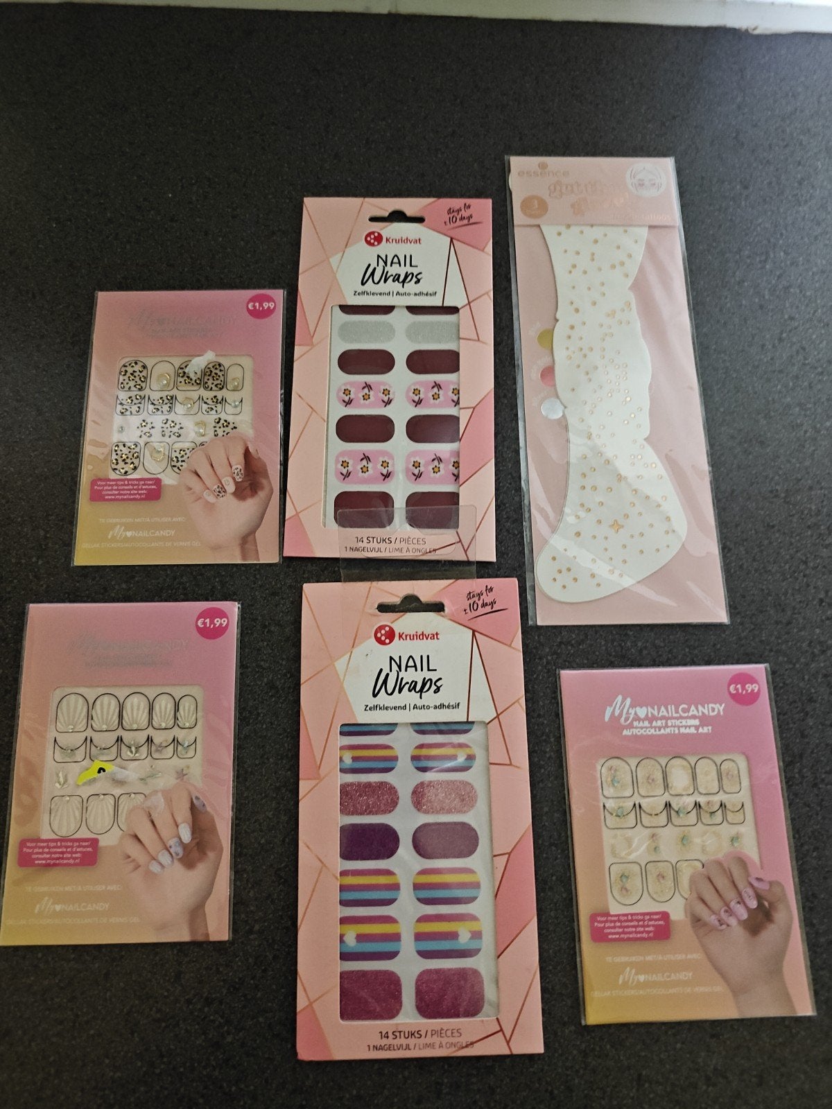 Nieuwe Kruidvat Nail Wraps en My Nailcandy nagelstickers, Ophalen of Verzenden, Nieuw, Overige typen