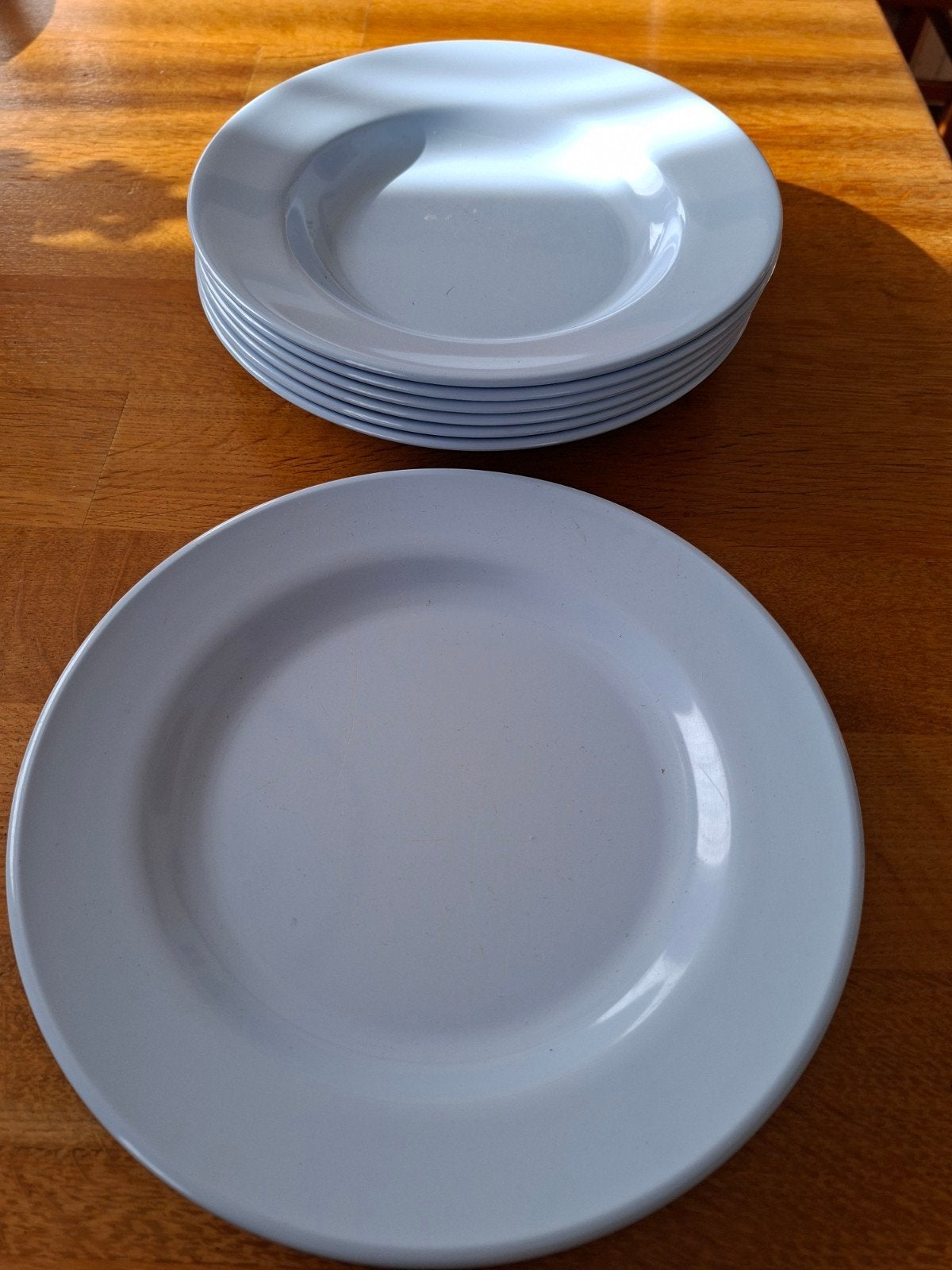 Pastel blauwe Mepal borden - Vintage, Ophalen of Verzenden, Gebruikt