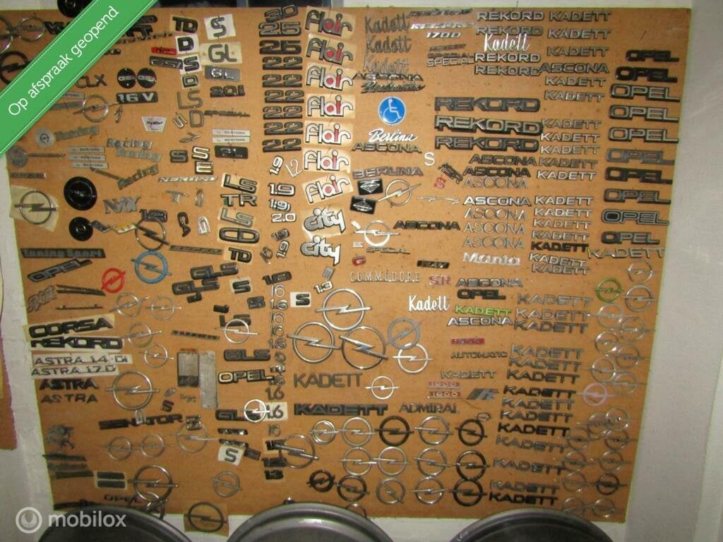 oude emblemen en stickers Opel Manta Kadett Ascona etc, Gebruikt, Ophalen of Verzenden