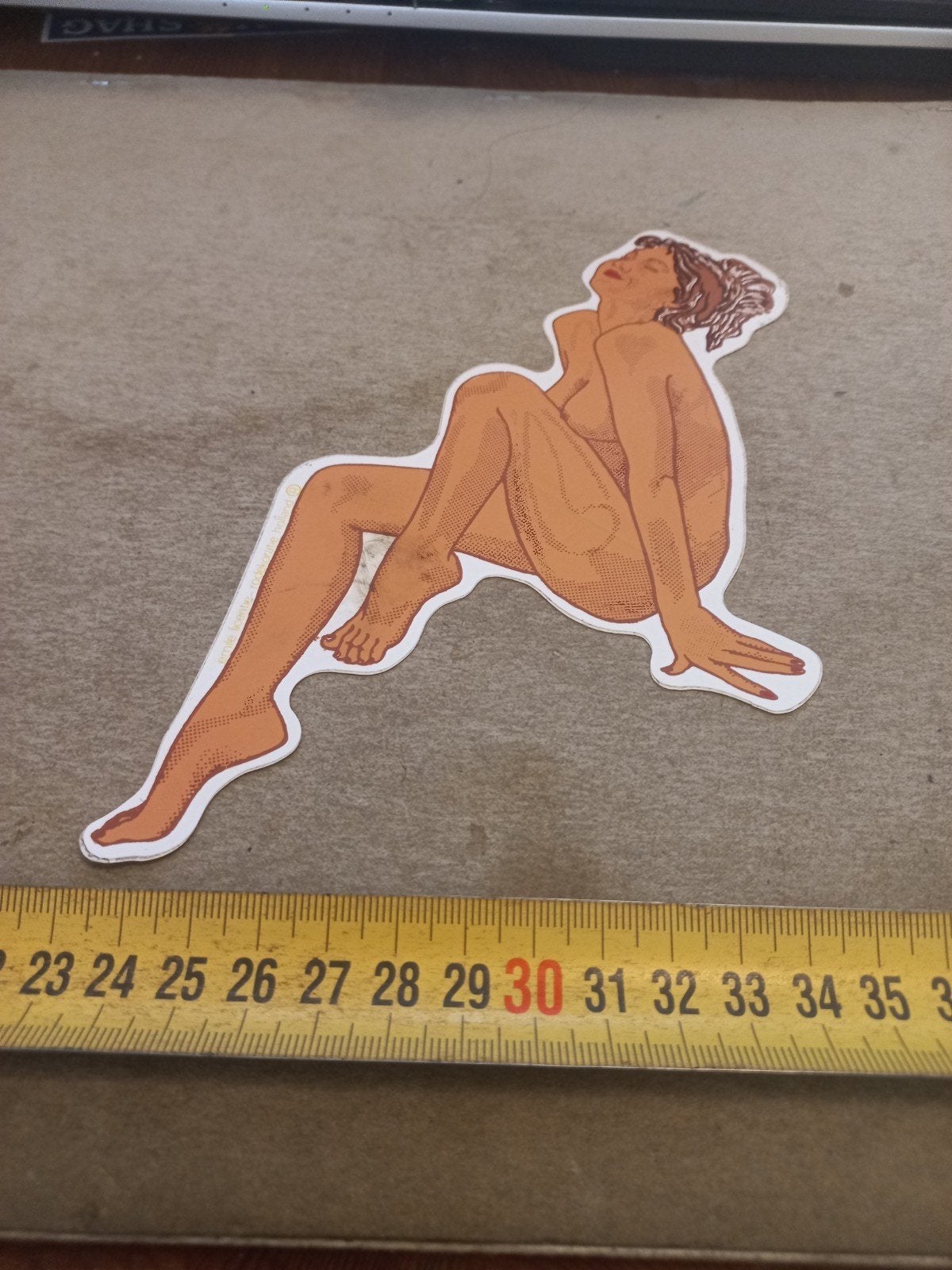 Sticker van naakte vrouw, pinup - kunstzinnig en uniek, Verzamelen, Ophalen of Verzenden, Nieuw, Overige typen