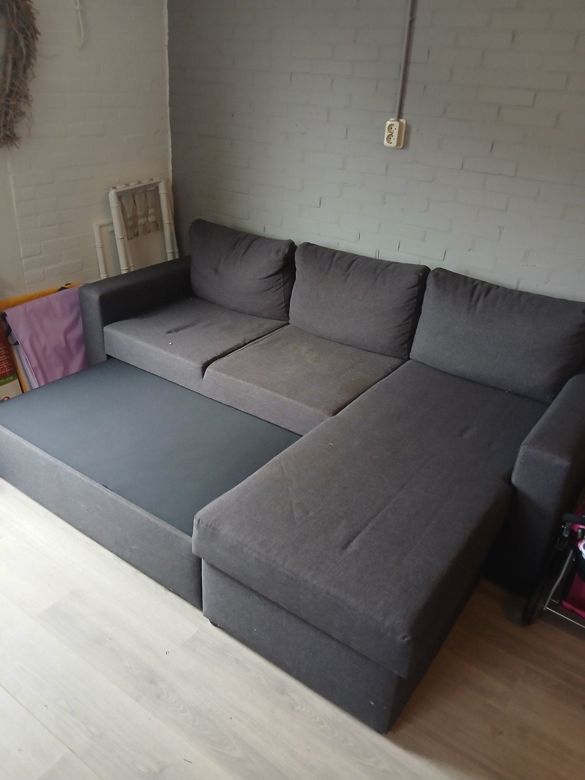 Slaapbank  hoekbank 2,5 zits, Huis en Inrichting, Slaapkamer | Slaapbanken, Ophalen, Tweepersoons