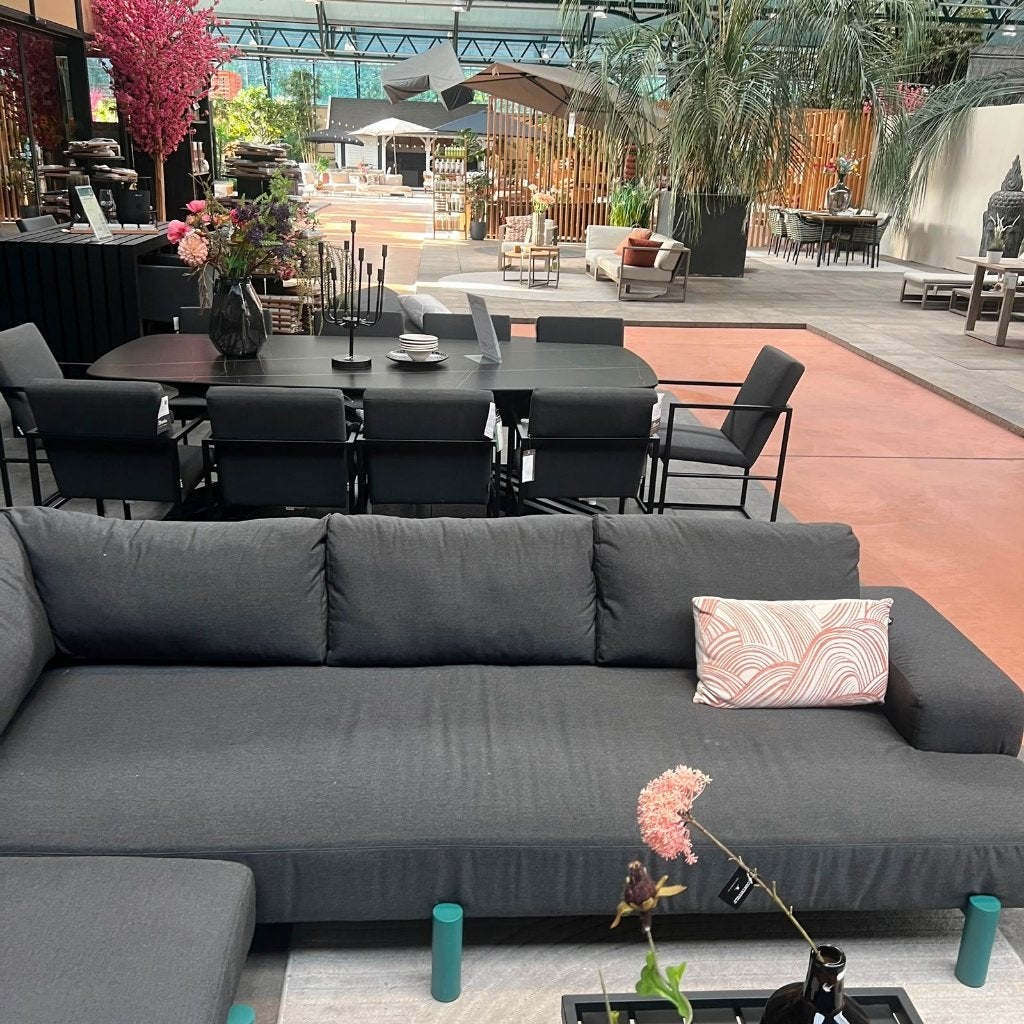 Twins Loungeset | Sooty-Green | Showroommodel, Tuin en Terras, Ophalen, 5 zitplaatsen, Gebruikt, Bank