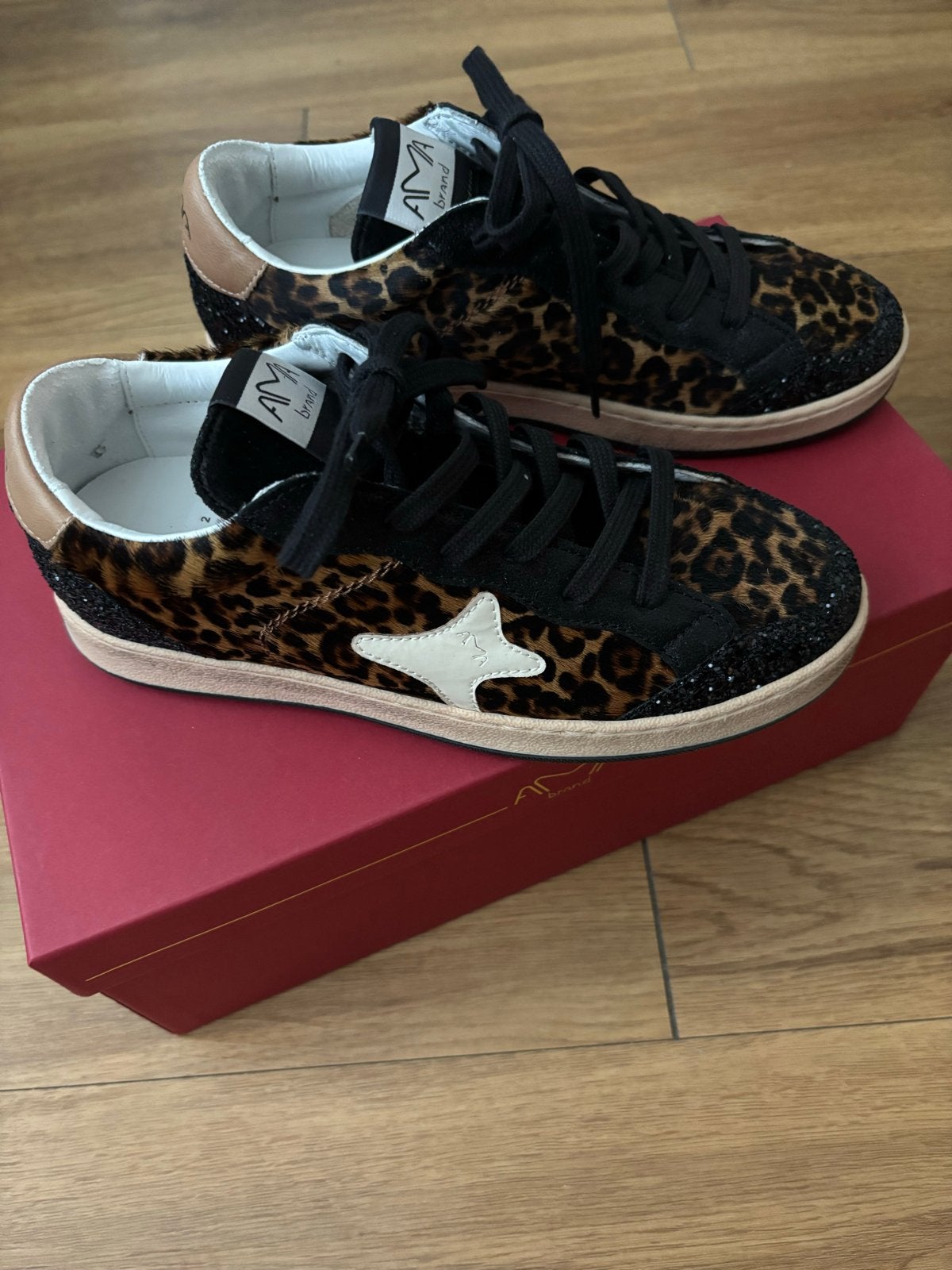 AMA Brand sneakers nieuw maat 37 - Leopard print, Ophalen of Verzenden, Nieuw, Bruin, Sneakers of Gympen