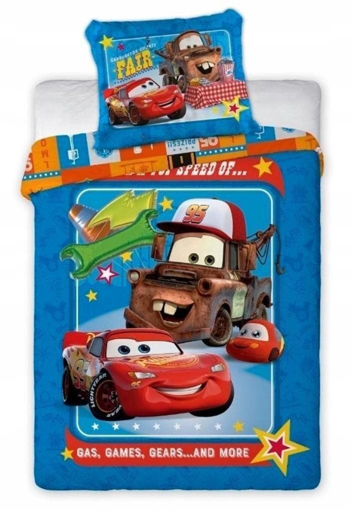 Disney Cars Baby / Peuter Dekbedovertrek - 100x135 - Katoen, Blauw, Ledikant, Dekbedovertrek, Nieuw
