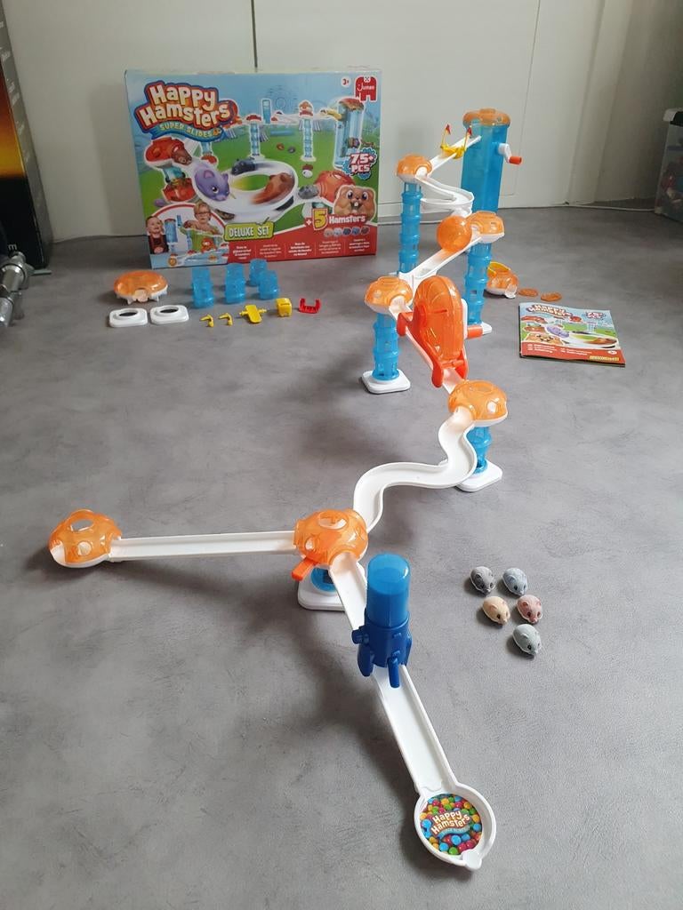 Happy Hamsters Superslide Deluxe set (hamster knikkerbaan), Ophalen of Verzenden, Zo goed als nieuw, Jongen of Meisje
