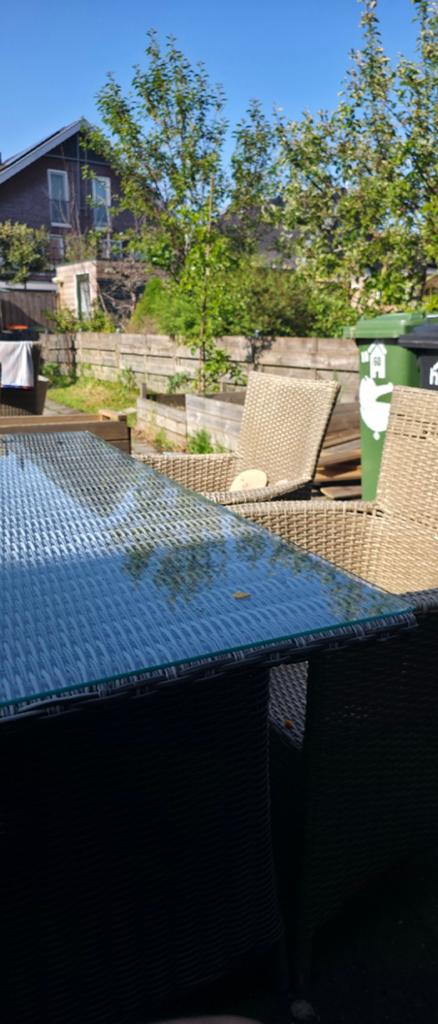 Tuin set met 6 stoelen, Ophalen of Verzenden, Gebruikt