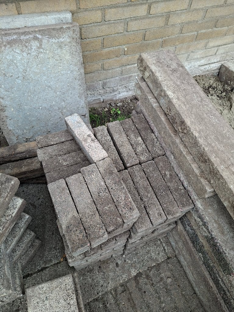 Gratis Klinkers 20x5x6 cm 200 stuks, Ophalen, Gebruikt, Klinkers, Minder dan 5 m²