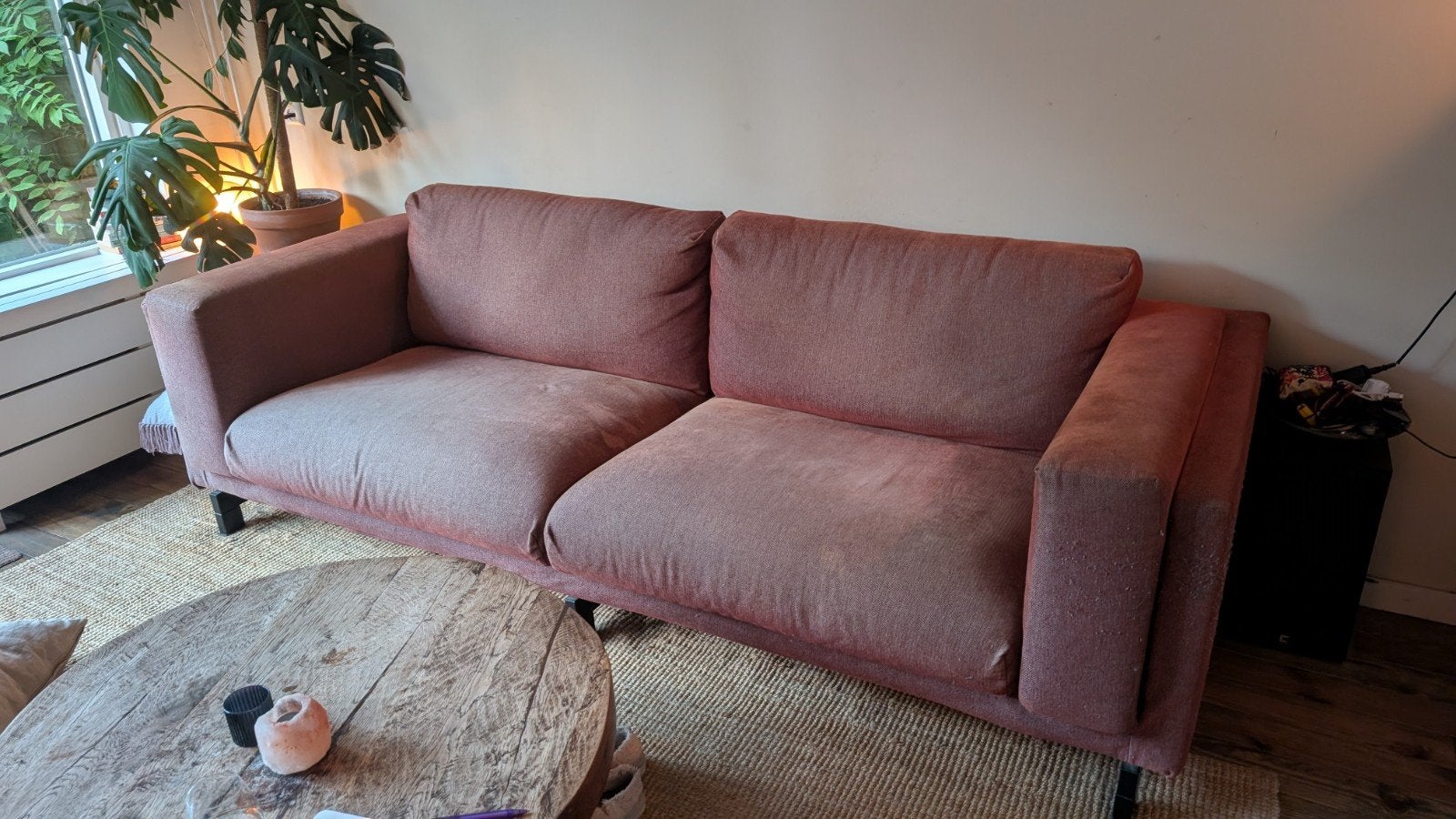 Comfortabele 3-zitsbank - Gebruikt, Ophalen, Gebruikt, Driepersoons, 75 tot 100 cm