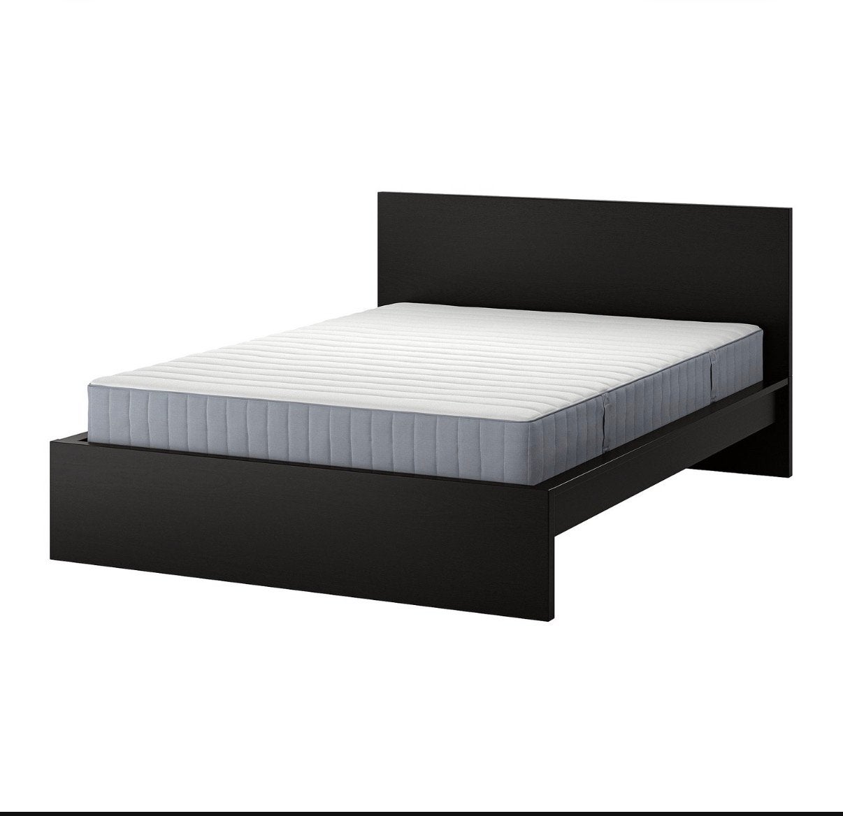 Ikea Malm bed 180x200 met 4 lades (excl. matras), Ophalen, Gebruikt, Zwart, Tweepersoons