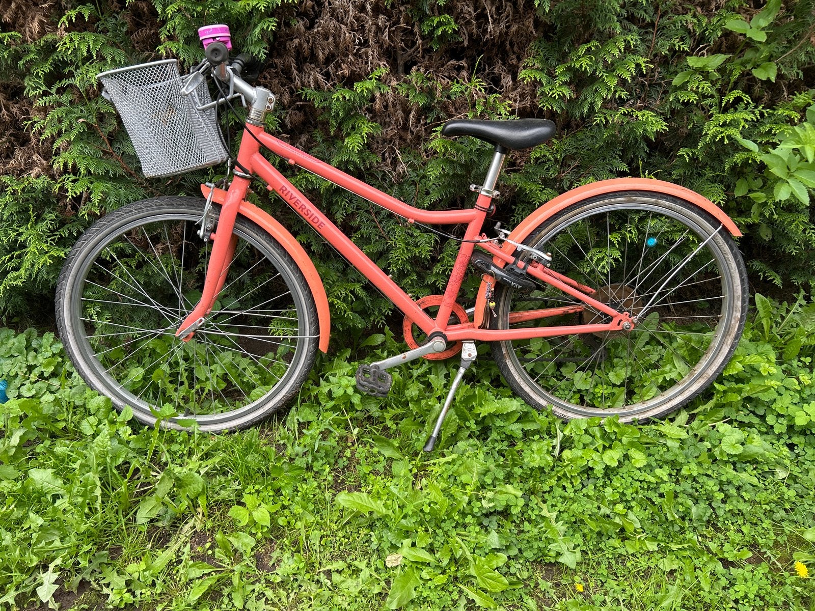 Meisjesfiets Riverside - gebruikte staat, Ophalen, Velgrem, Handrem, Gebruikt