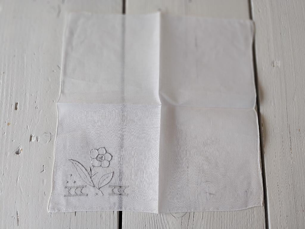 Lief zakdoekje bloem, zilver, Antiek en Kunst, Ophalen of Verzenden