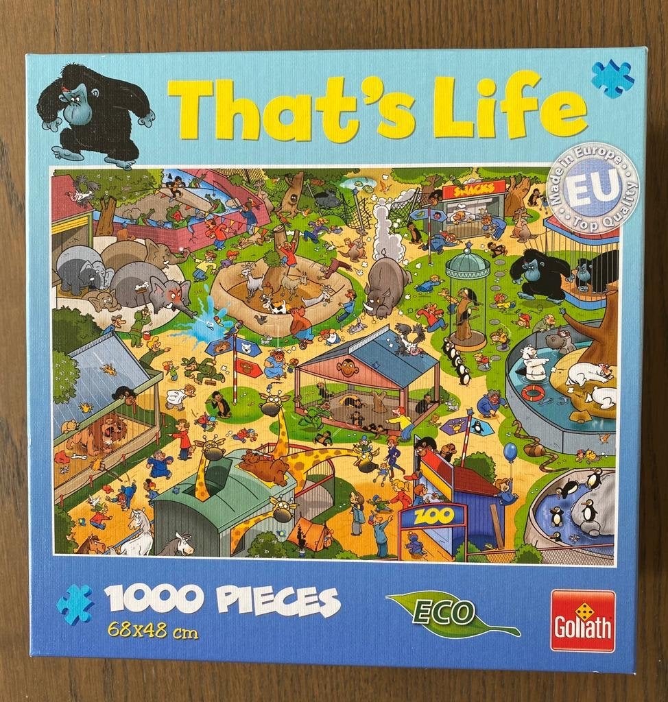 Puzzel Goliath That's Life 1000 stukjes - Incompleet, Ophalen, 500 t/m 1500 stukjes, Gebruikt, Legpuzzel