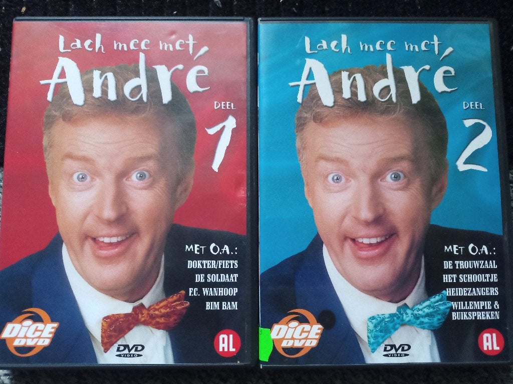 Lach mee met André - Deel 1 & 2 (2 DVD-set), Alle leeftijden, Ophalen of Verzenden, Zo goed als nieuw, Komedie