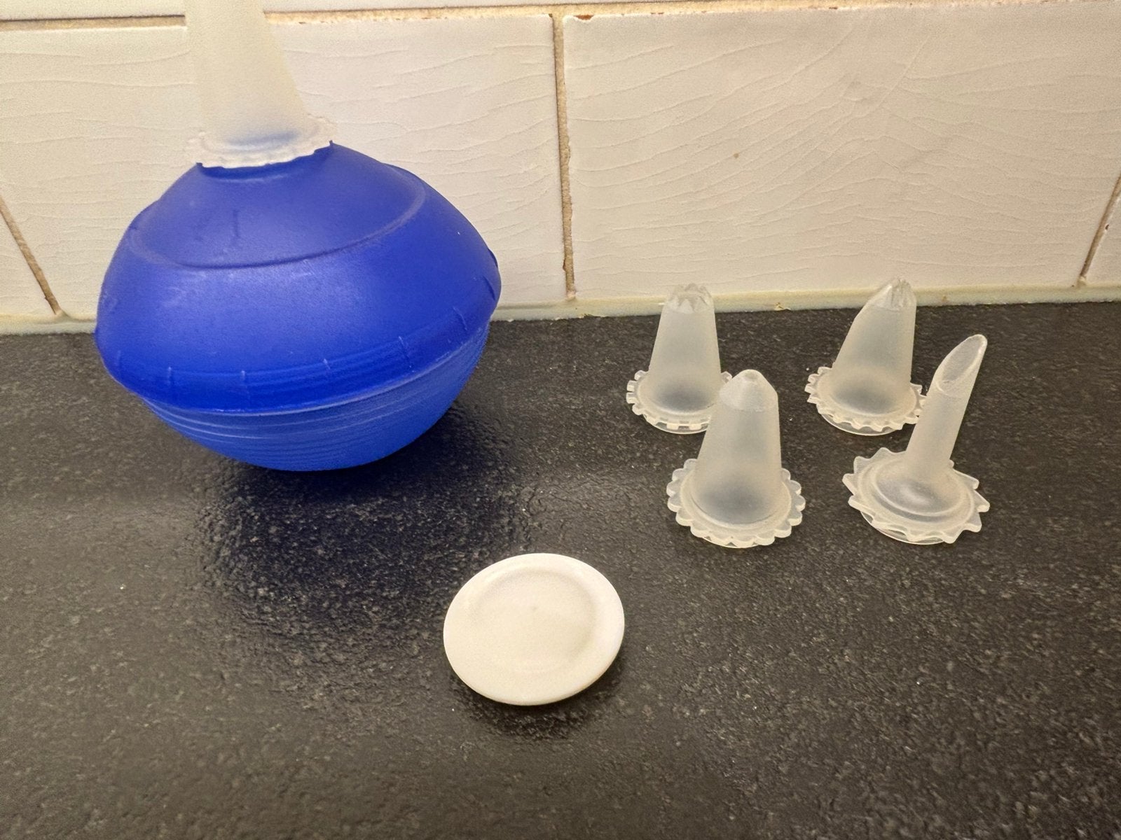 Tupperware garneerbol slagroomspuit, Ophalen of Verzenden, Zo goed als nieuw, Blauw, Overige typen