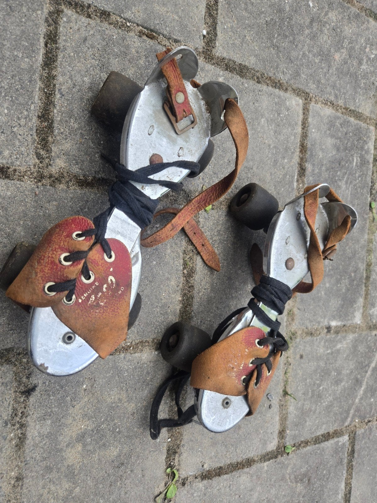 Vintage rolschaatsen, Ophalen of Verzenden, Verstelbaar, Gebruikt