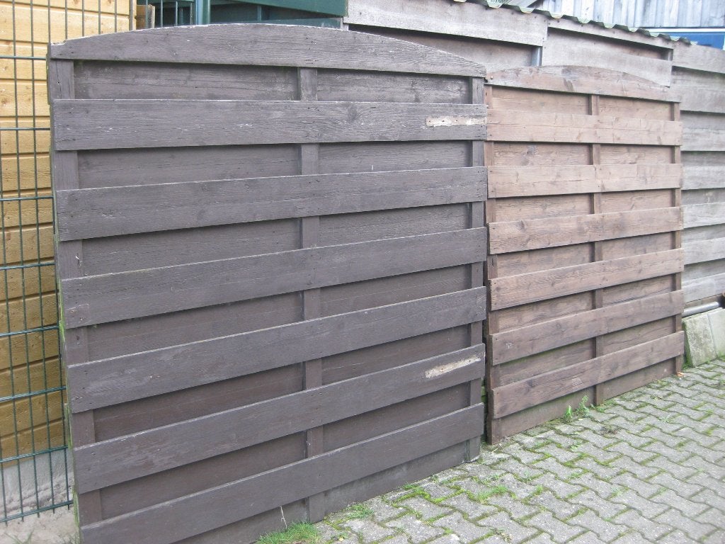 2 toogschermen  -  tuinschermen - (planken 1,5 cm dik)., Ophalen, Gebruikt, 150 tot 200 cm, 150 tot 200 cm