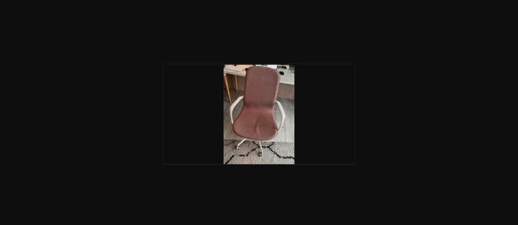 IKEA Langfjall bureaustoel roze wit met armleuningen, Ophalen, Gebruikt, Wit, Bureaustoel