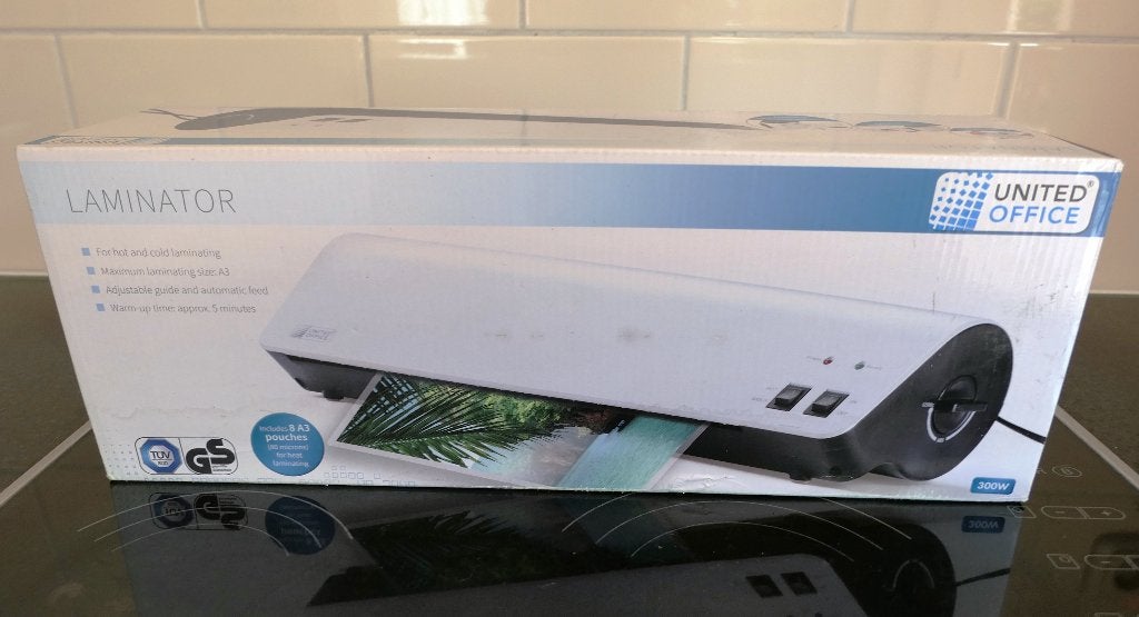 United Office A3 Lamineerapparaat (300W) + Lamineerhoezen, Ophalen of Verzenden, Nieuw