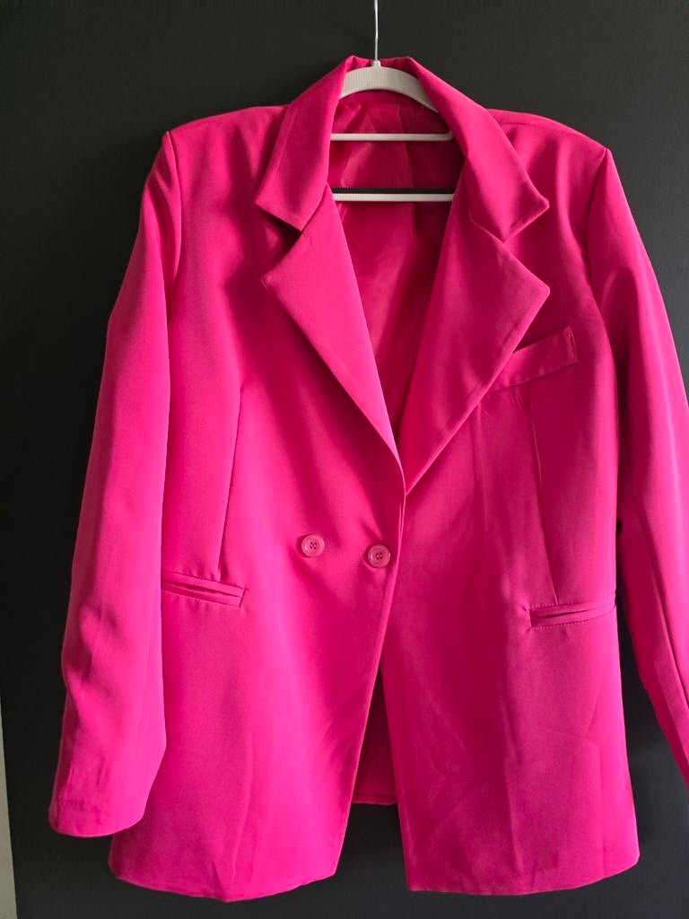 Nieuwe blazer fuchsia 40 42 44, Ophalen of Verzenden, Nieuw, Maat 42/44 (L), Roze