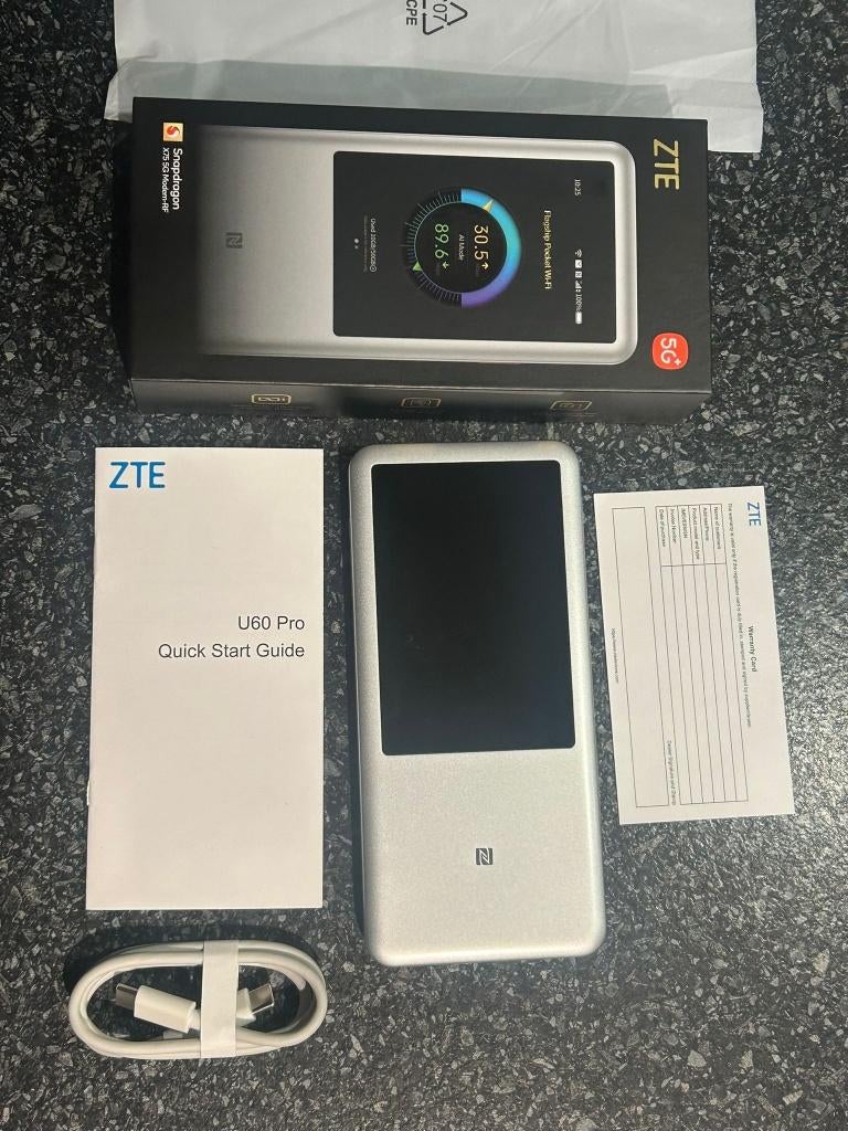 ZTE U60 pro - 5G MiFi - WiFi 7 - Retourkans in nieuwstaat, Router met modem, Verzenden, Nieuw, Info@techwebshop.com