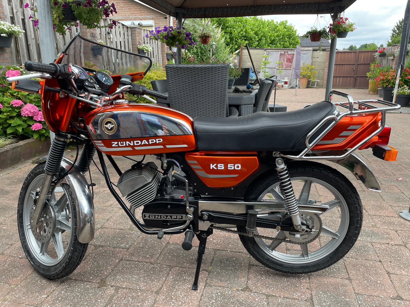 Te koop Zundapp KS50 gold lazur geheel gerestaureerd, Fietsen en Brommers, Brommers | Zundapp, Ophalen, Maximaal 45 km/u, KS50
