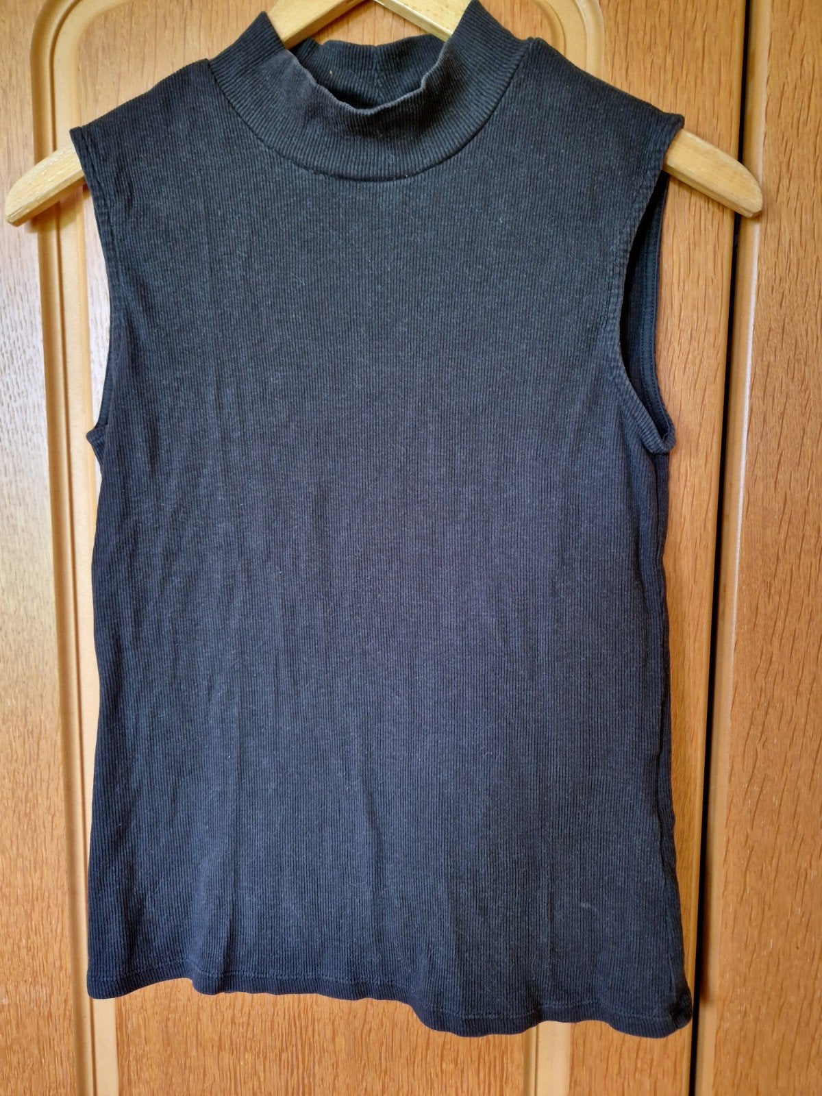 Vero Moda zwarte ribgebreide top met col, maat M, Kleding | Dames, Maat 38/40 (M), Vero Moda, Zwart, Ophalen of Verzenden