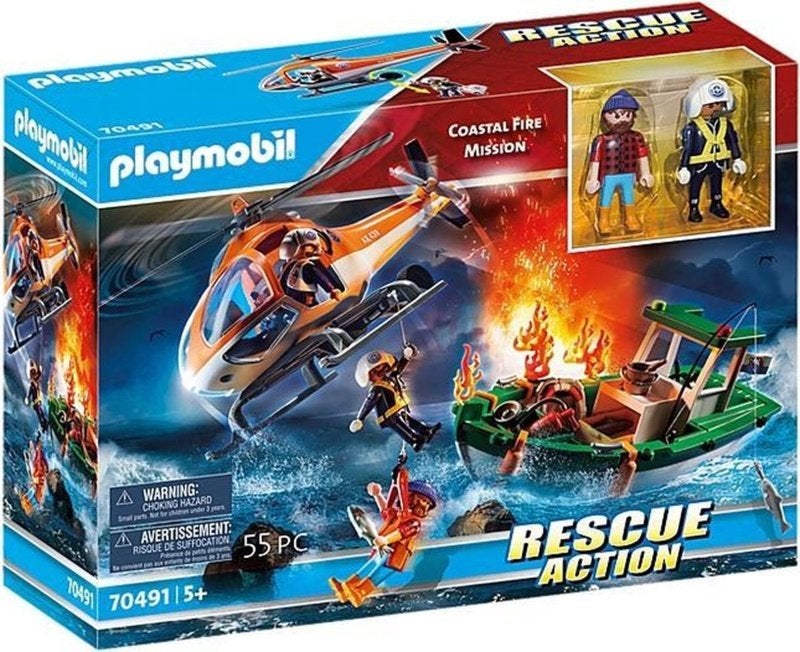 Nieuw Playmobil Kustwacht Brandblus Actie 70491, Ophalen of Verzenden, Nieuw, Complete set, Boot/Schip
