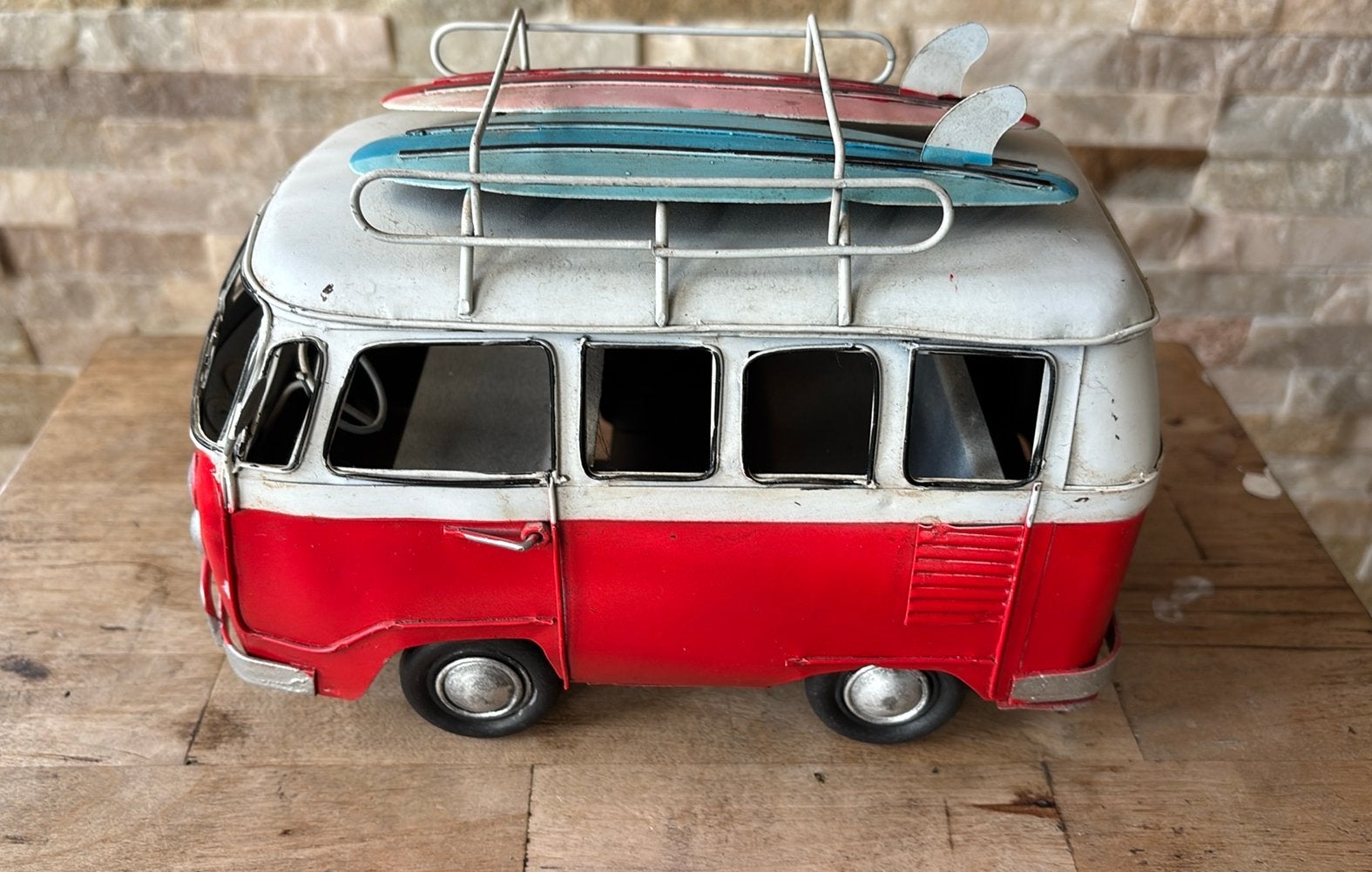 Retro blikken Volkswagen busje, Gebruikt, Meerkleurig, Overige materialen, Overige stijlen