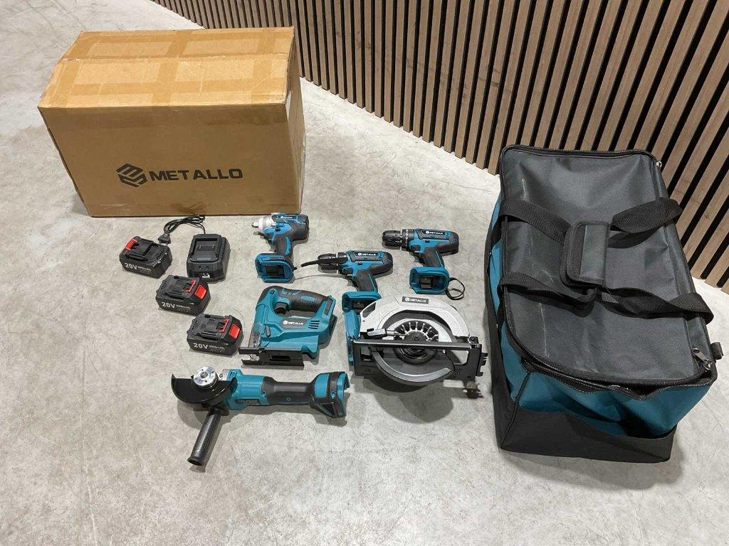 Metallo power tools set 6 delig accu gereedschapsset nieuw‼️, Doe-het-zelf en Verbouw, Gereedschap | Handgereedschap, Ophalen