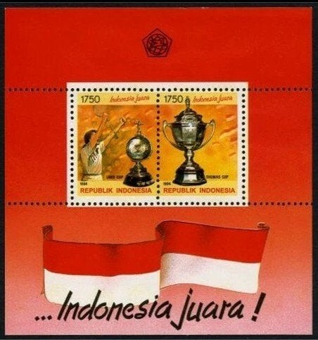 INDONESIË 1994 Badminton Thomas Cup Blokje, Michel: B-95, Po, Verzenden, Postfris, Sport