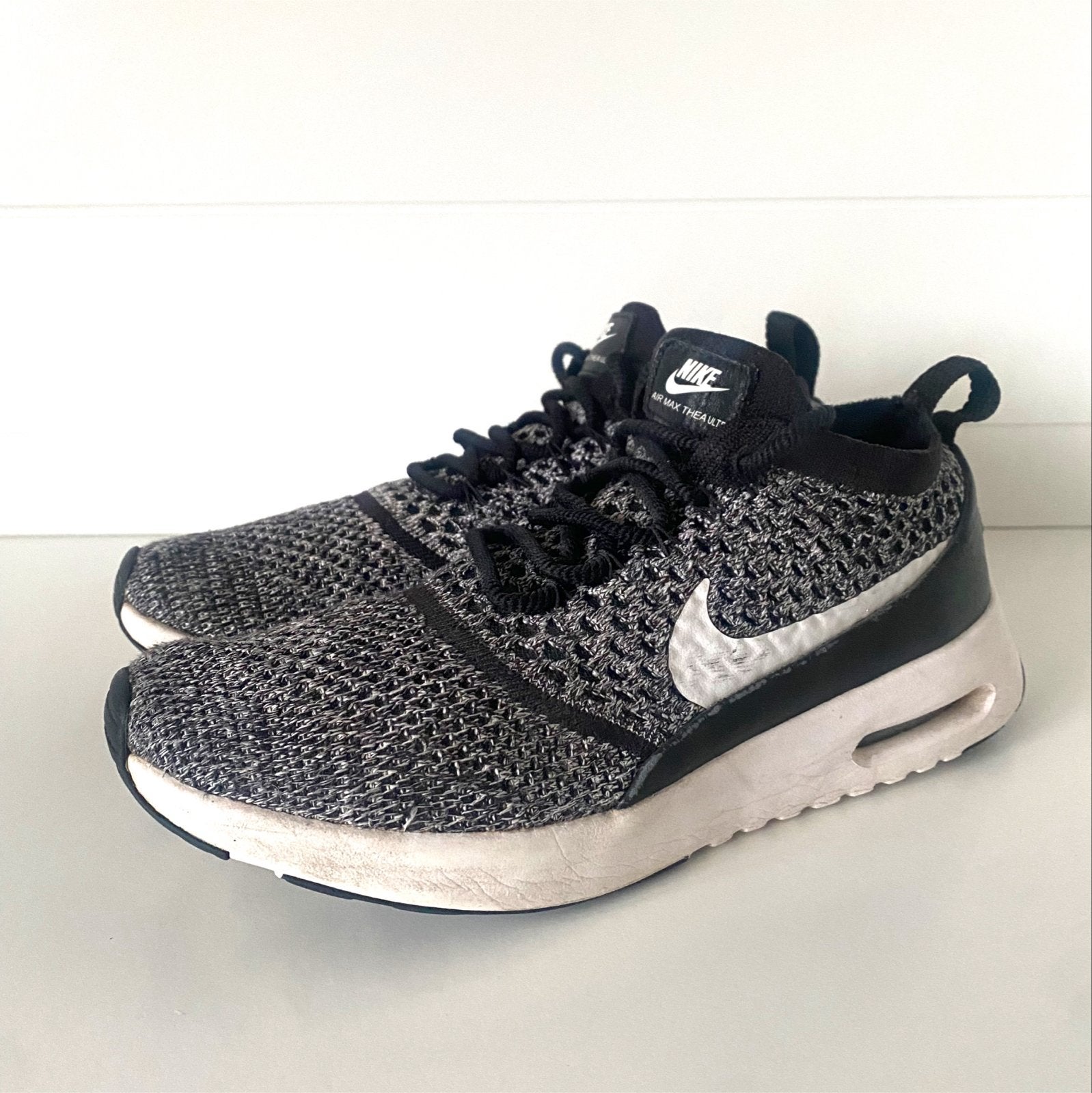 Nike Air Max Thea Ultra Flyknit Sneakers - Maat 38, Ophalen of Verzenden, Gedragen, Zwart, Sneakers of Gympen