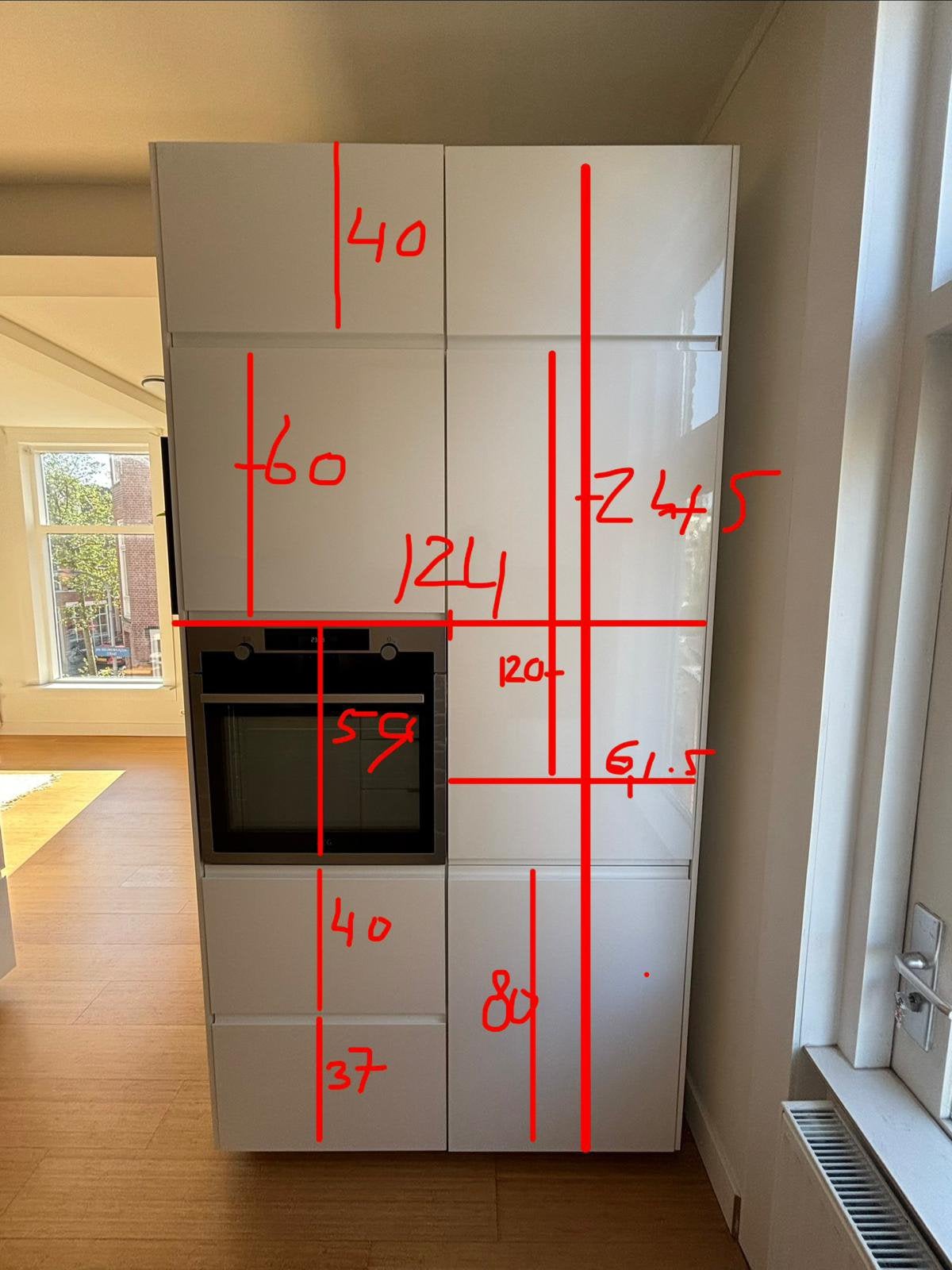 IKEA keukenfronten METOD hoogglans wit, Ophalen, Zo goed als nieuw, Wit