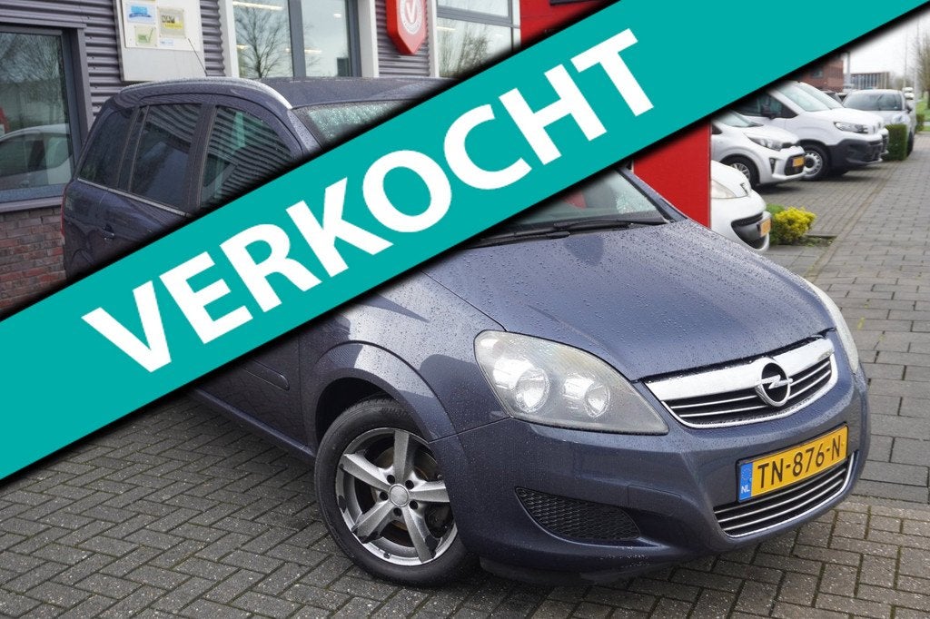 Opel Zafira 1.8 Cosmo 7P / Airco, Auto's, Voorwielaandrijving, Stof, Gebruikt, Zwart