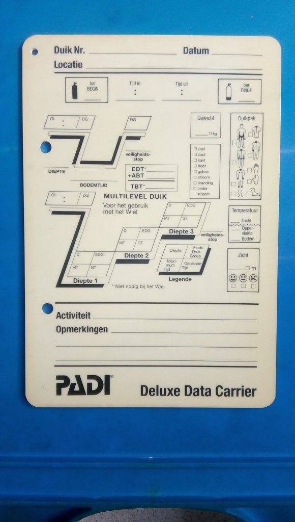 PADI advanced open water deluxe data carrier, Watersport en Boten, Duiken, Ophalen of Verzenden