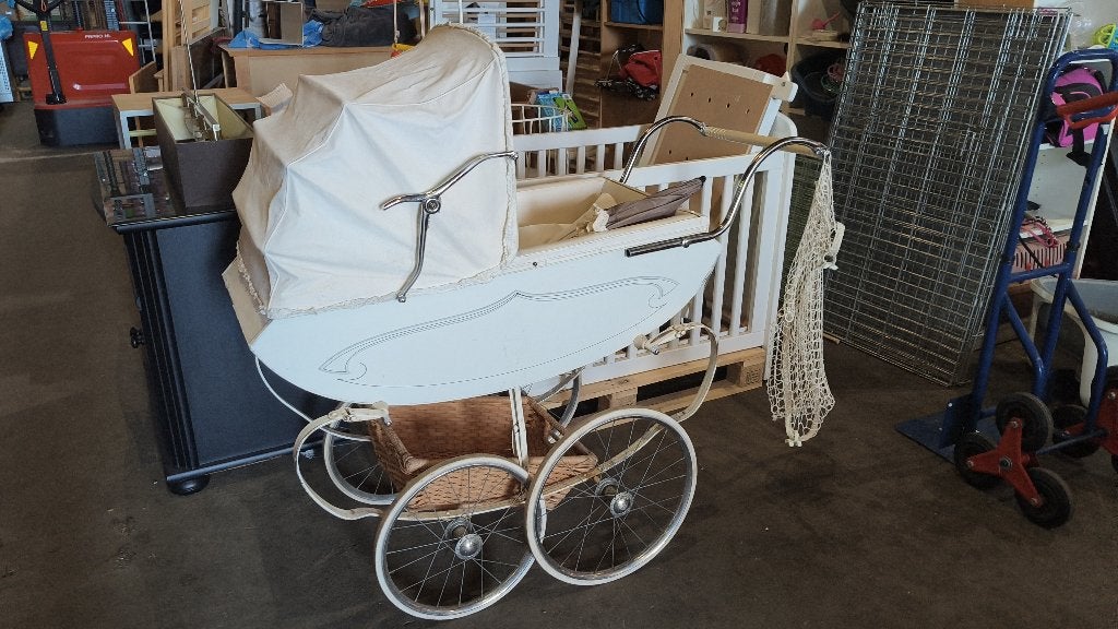 Vintage kinderwagen / poppenwagen – groot klassiek model, Gebruikt, Verstelbare duwstang, Ophalen, Kinderwagen