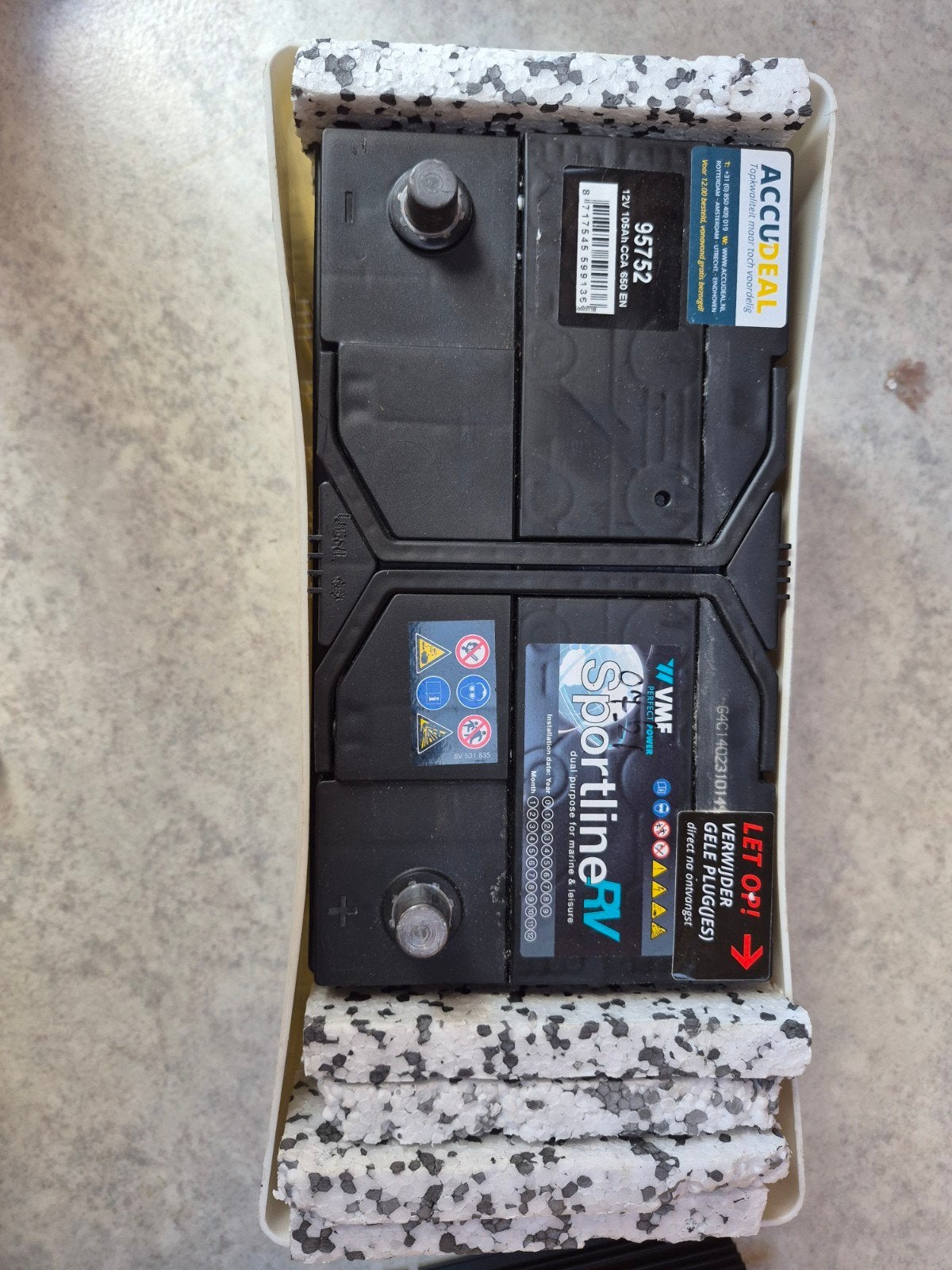 VMF Sportline RV accu 12V 100Ah, Ophalen, Gebruikt