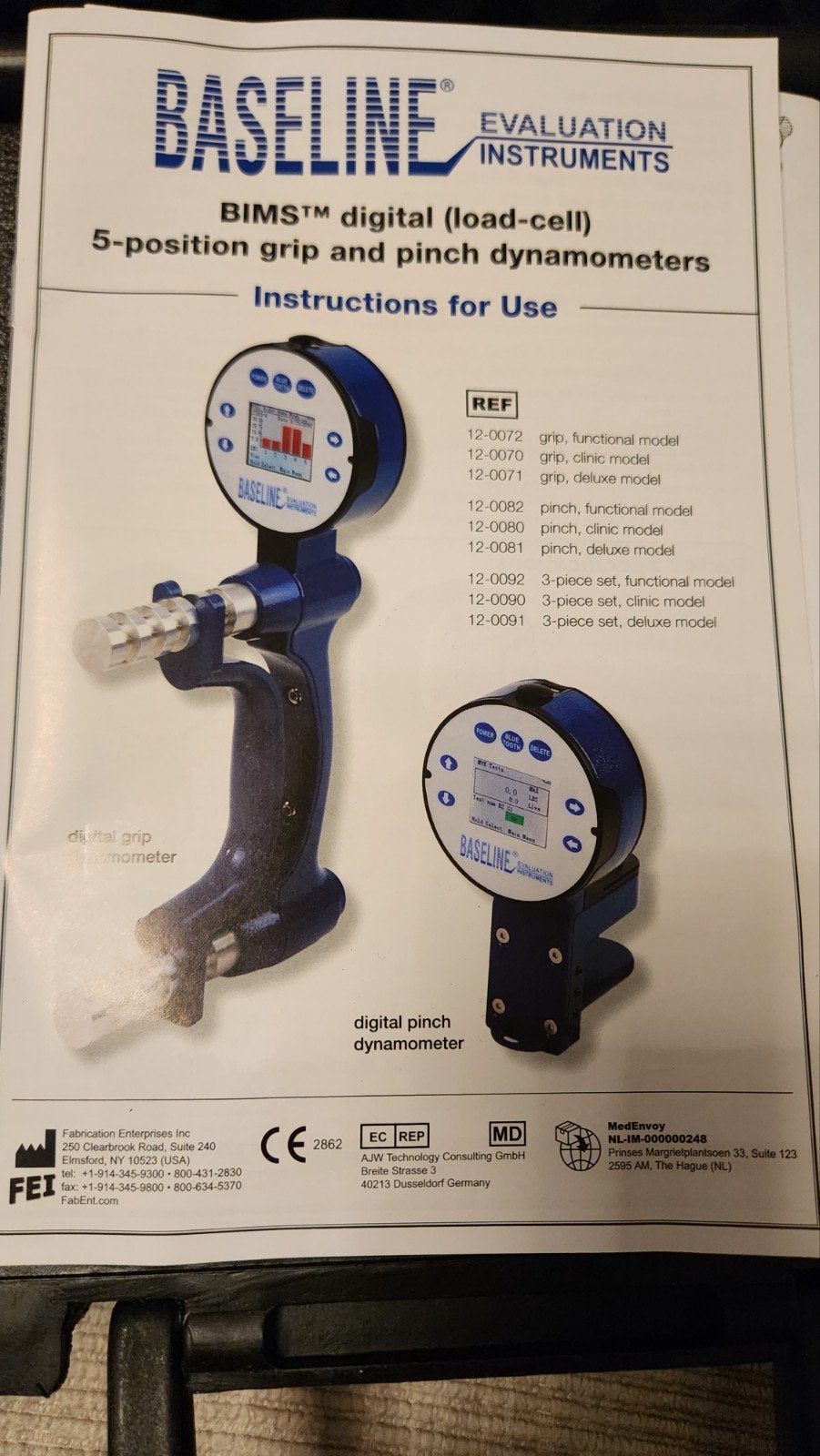 Baseline BIMS Deluxe Digitale Handkrachtmeter, Sport en Fitness, Ophalen of Verzenden, Nieuw, Overige typen