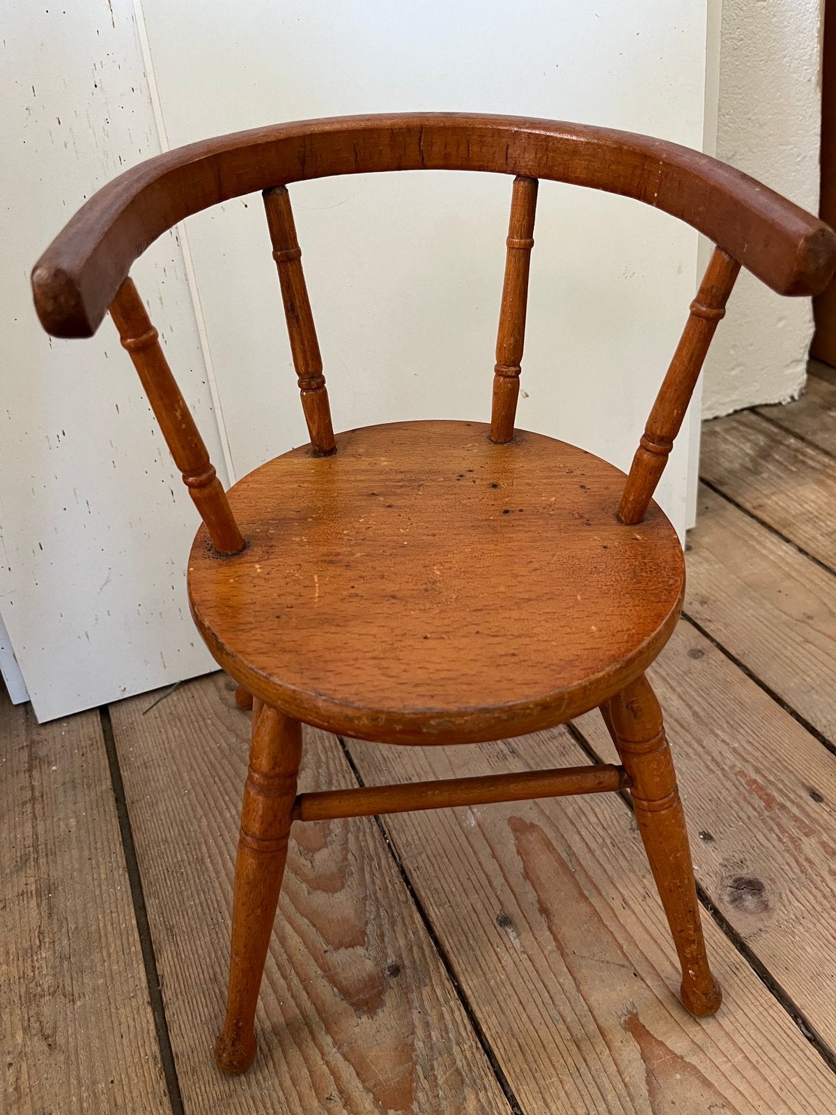 Antieke houten poppenstoel, Ophalen of Verzenden