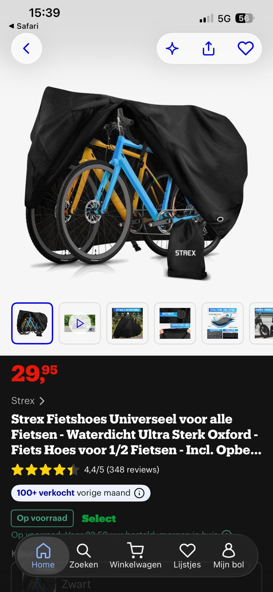 Strex Fietshoes voor 2 fietsen - Zo goed als nieuw, Ophalen of Verzenden, Zo goed als nieuw